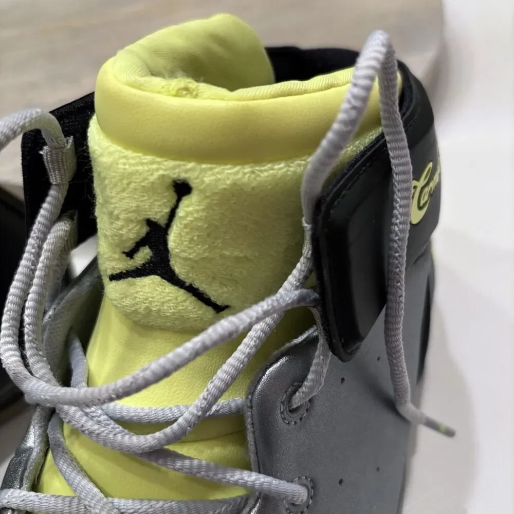 Jordan Men's Melo 1.5 Wolf Grey Volt Ice Leather Basketball Sneakers US Size 9.5 - Picture 5 of 13